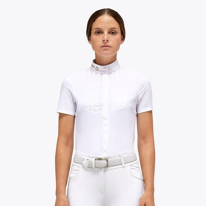 Cavalleria Toscana Revo Pleated Cotton Bib Competition Shirt Chic Silk Short Sleeve Shirt Cavalleria Toscana Revo Pleated Cotton Bib Competition Shirt Chic Silk Short Sleeve Shirt