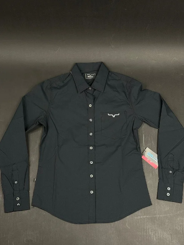 KIMES RANCH TEAM LONG SLEEVE SHIRT BLACK Cozy Knit Short Sleeve Top