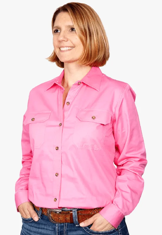 Just Country Womens Brooke Work Shirt JC50502 Stylish Printed Short Shirt