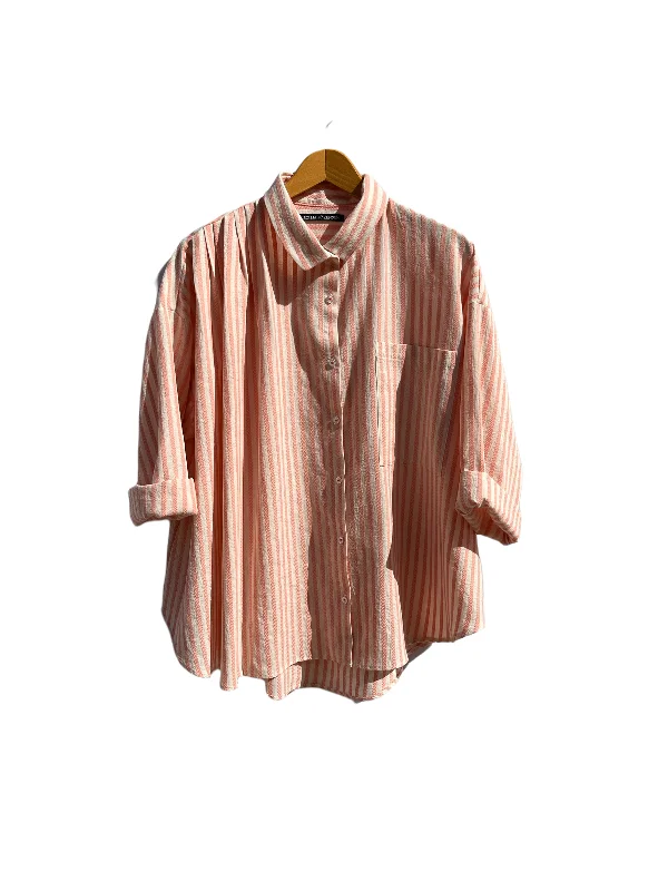 Acant Shirt Organic Stripes Jacquard Comfortable Summer Short Shirt