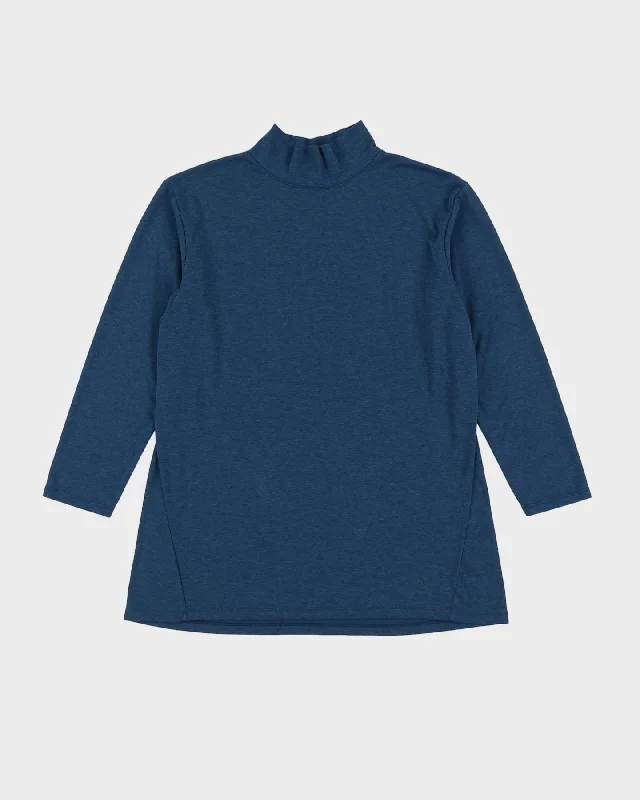 Arc'Teryx Blue Long Sleeve Dri-Fit T-Shirt - L Terry Blend Velvet Blend Canvas Blend