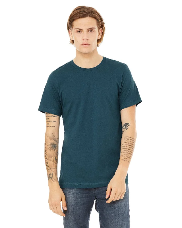 Bella+Canvas Unisex T-Shirt | Deep Teal Rayon Velvet Corduroy