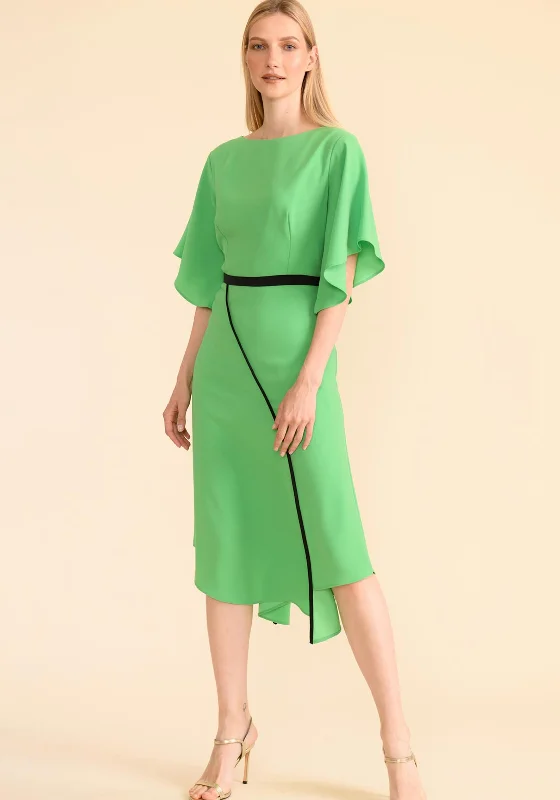 Caroline Kilkenny Camille Floaty Sleeve Contrast Detail Midi Dress, Intense Green Elegant Puff Sleeve Midi Dress Caroline Kilkenny Camille Floaty Sleeve Contrast Detail Midi Dress, Intense Green Elegant Puff Sleeve Midi Dress