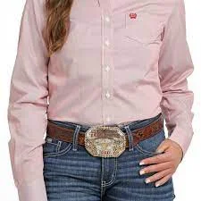 Cinch Women's Long Sleeve Shirt/MSW9164208 Classic Solid Short Shirt