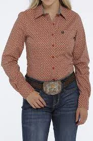 Cinch Women's Shirt/MSW9164187 Elegant Lace-Trimmed Short Shirt