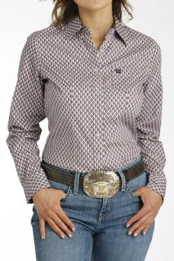 Cinch Women's Shirt/MSW9164222 Fashionable Rounded Short Shirt