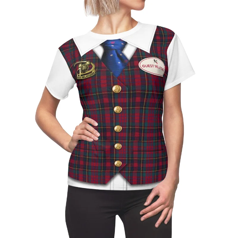 Disney Guest Relations Outfit Women Shirt, Cast Member Costume Trendy Short Sleeve Blouse