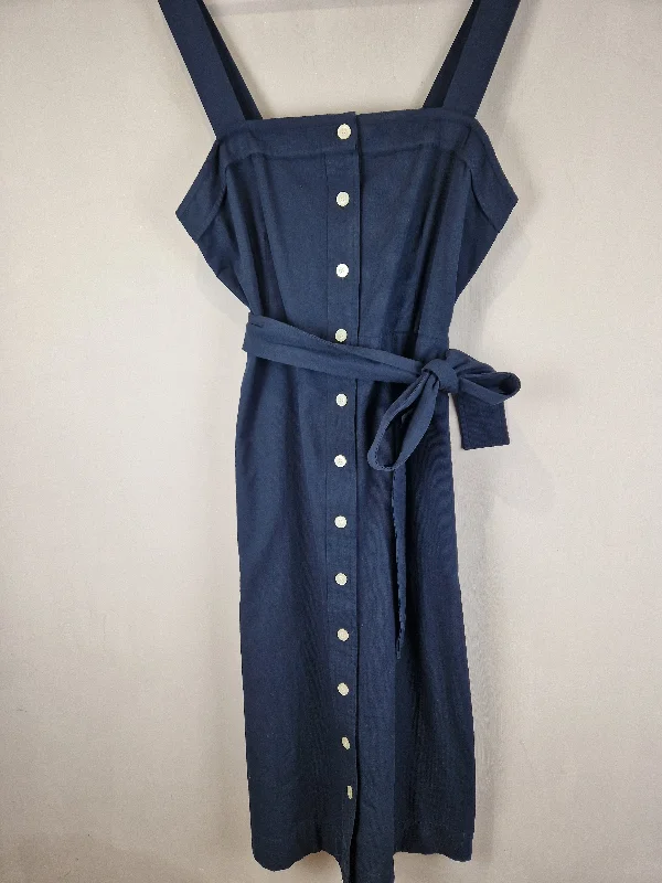 Everlane button down NAVY COTTON midi dress - size 12 ( generous fit ) Trendy Smocked Detail Midi Dress Everlane button down NAVY COTTON midi dress - size 12 ( generous fit ) Trendy Smocked Detail Midi Dress