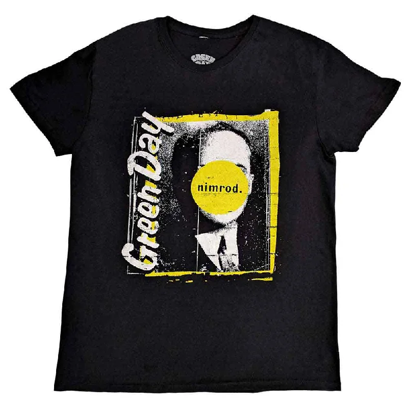 Green Day | Official Band T-shirt | Nimrod Tracklist (Back Print) Spandex Blend Rayon Blend Denim Blend
