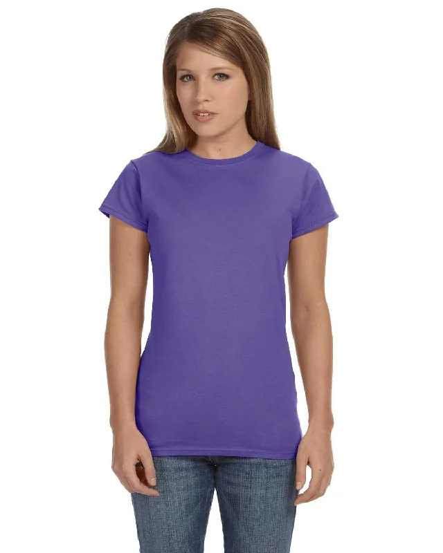 Gildan Ladies SoftStyle T-Shirt | Heather Purple Elegant Classic Vintage