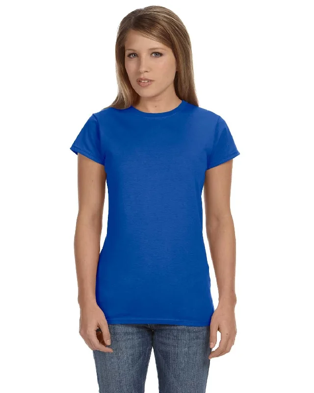 Gildan Ladies SoftStyle T-Shirt | Royal Rayon Fabric Velvet Fabric Corduroy Fabric