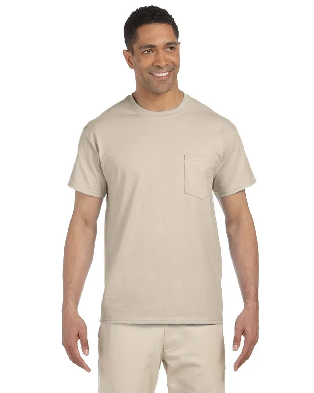 Gildan Ultra Cotton Pocket T-Shirt | Sand Layered Multi-layer Single Layer