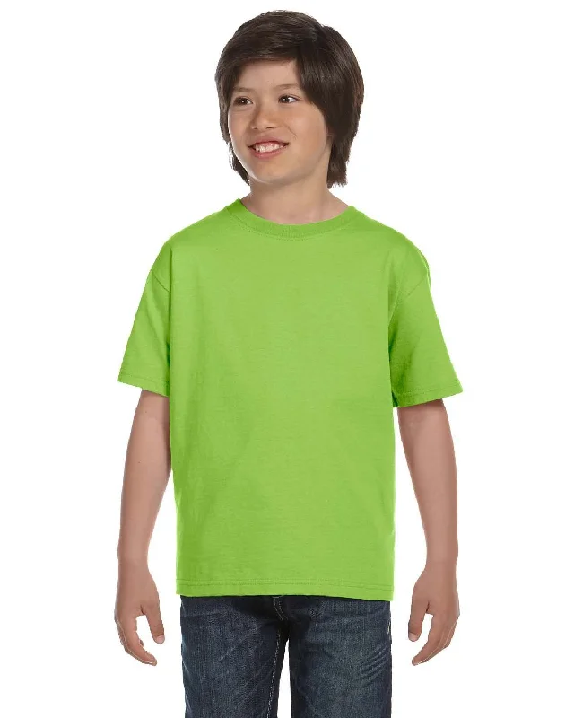 Hanes Youth ComfortSoft T-Shirt | Lime Graphic Embroidered Appliqued