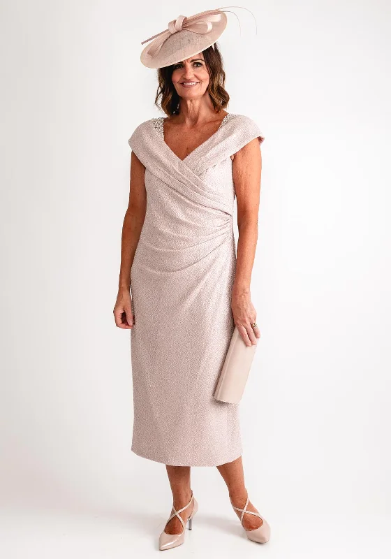 John Charles Bardot Neckline Beaded Shoulder Midi Dress, Rose Stylish Animal Print Midi Dress John Charles Bardot Neckline Beaded Shoulder Midi Dress, Rose Stylish Animal Print Midi Dress