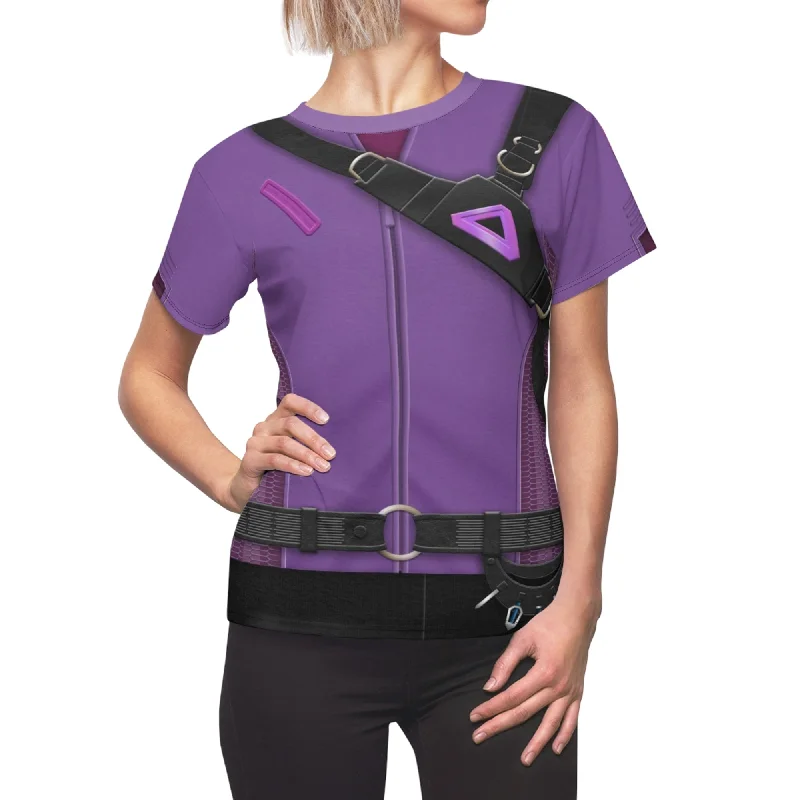 Kate Bishop Women's Shirt, Disney Marvel Hawkeye Cosplay Costume Trendy Turtleneck Short Shirt