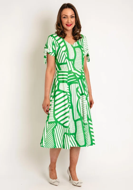 Kate Cooper Geometrical Print A-Line Midi Dress, Apple Comfortable Sleeveless Midi Dress Kate Cooper Geometrical Print A-Line Midi Dress, Apple Comfortable Sleeveless Midi Dress