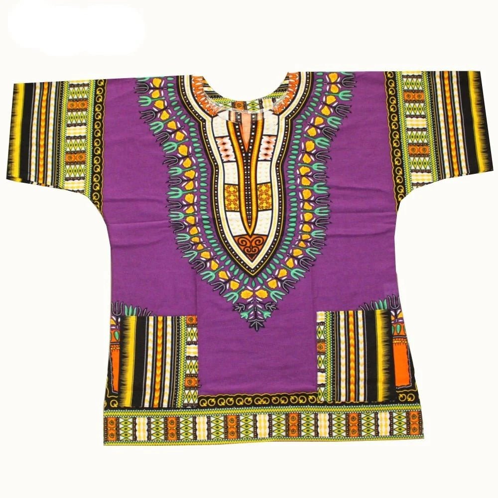 100% Cotton African Print Dashiki Unisex Clothing Bold and Colorful Loose T-shirts Lace Blend Ribbed Blend Corduroy Blend