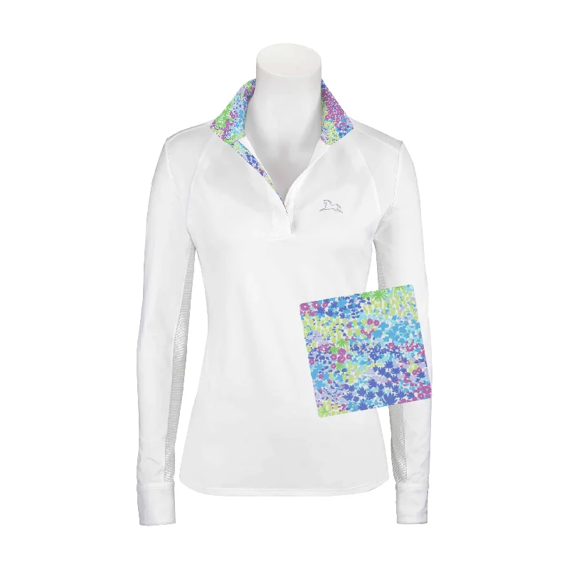 RJ Classics- Maddie Show Shirt (Preppy Floral) Trendy Tie-Front Short Shirt