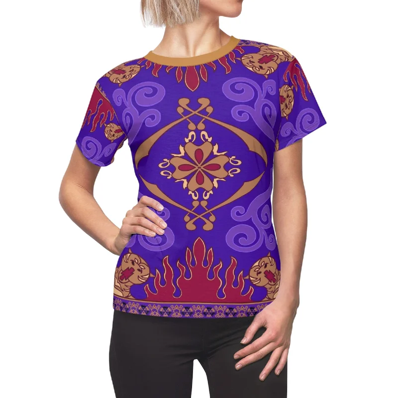 Magic Carpet Women's Shirt, Aladdin Costume Comfortable Short Sleeve Blouse