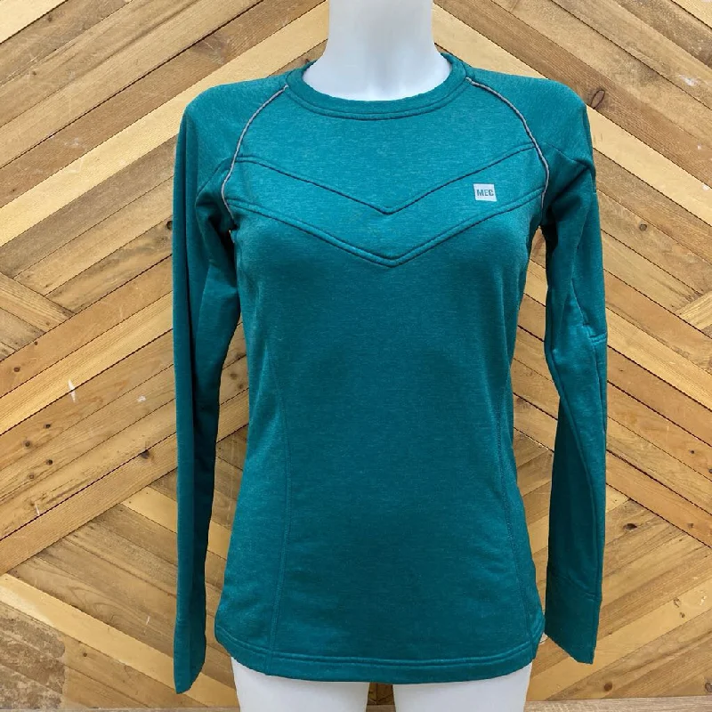 Mountain Equipment Company - Women's Slim Flit L/S Shirt - MSRP$48: Green-women-SM Fashionable Cuffed Short Sleeve