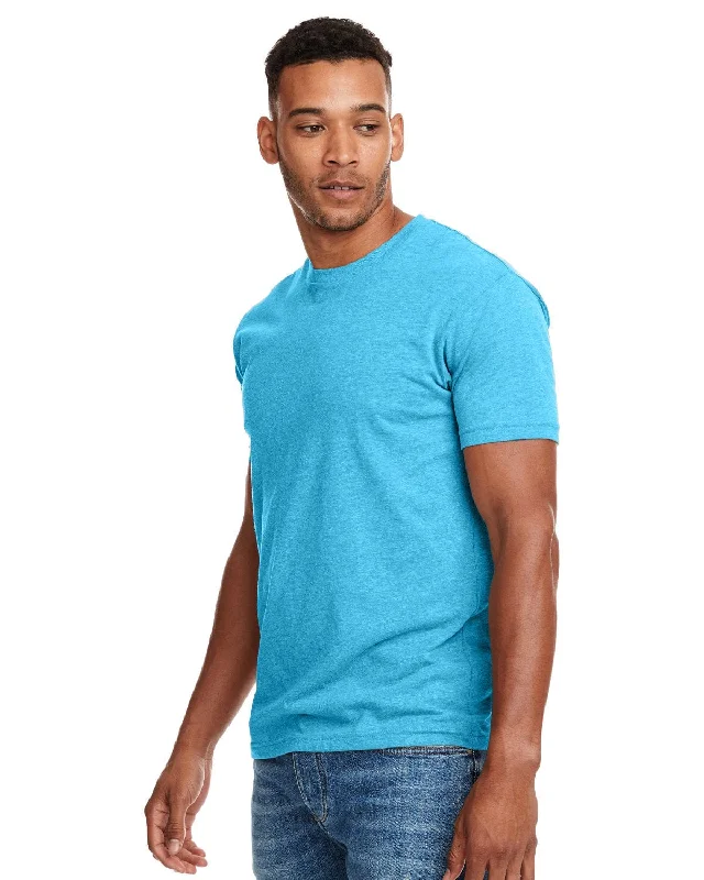 Next Level Mens CVC Crewneck Tee | Bondi Blue Real Fur Shearling Chenille