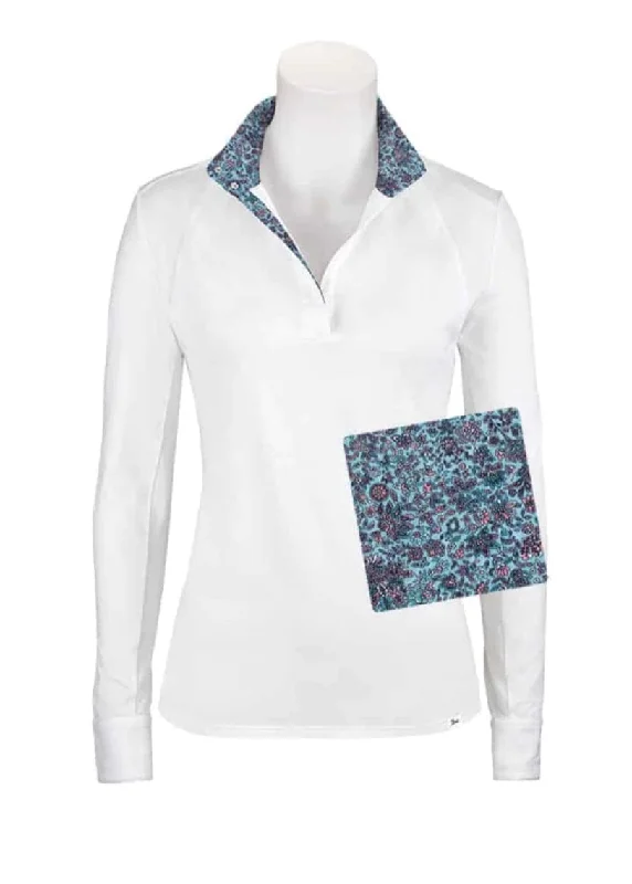 RJ Classics- Maddie Show Shirt (Blue Paisley Floral) Chic Button-Up Short Shirt