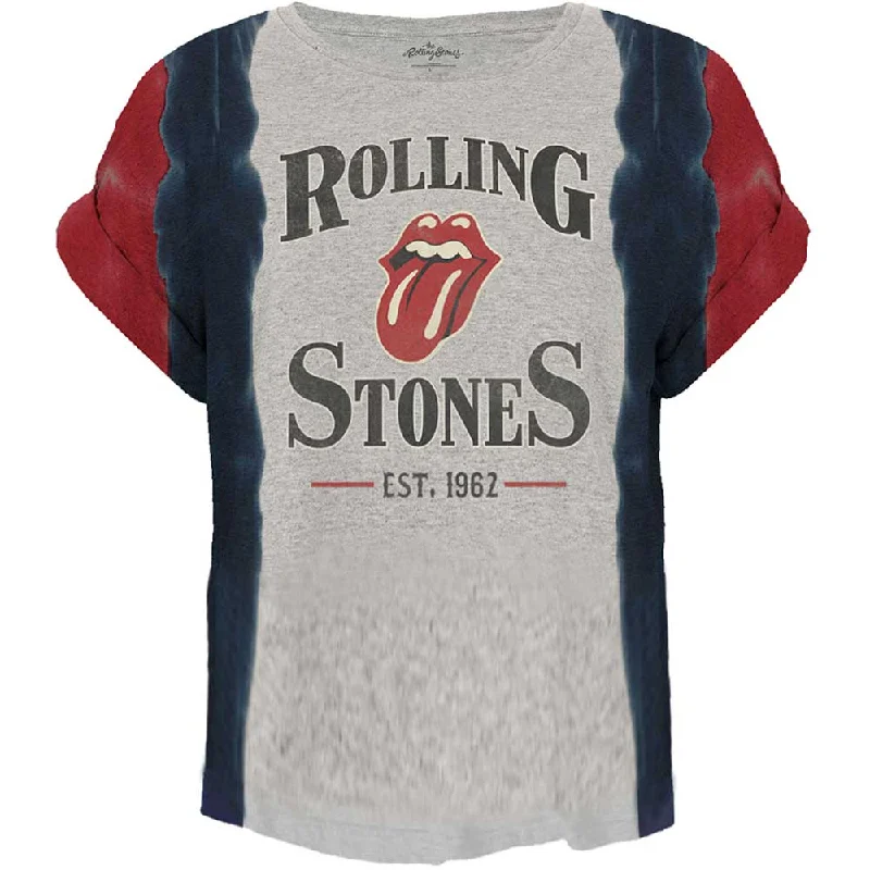 The Rolling Stones | Official Band T-Shirt | Satisfaction (Dye-Wash) Real Fur Shearling Chenille