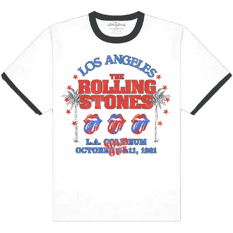 The Rolling Stones | Official Band T-Shirt | American LA Tour (Ringer) Cozy Warm Stylish