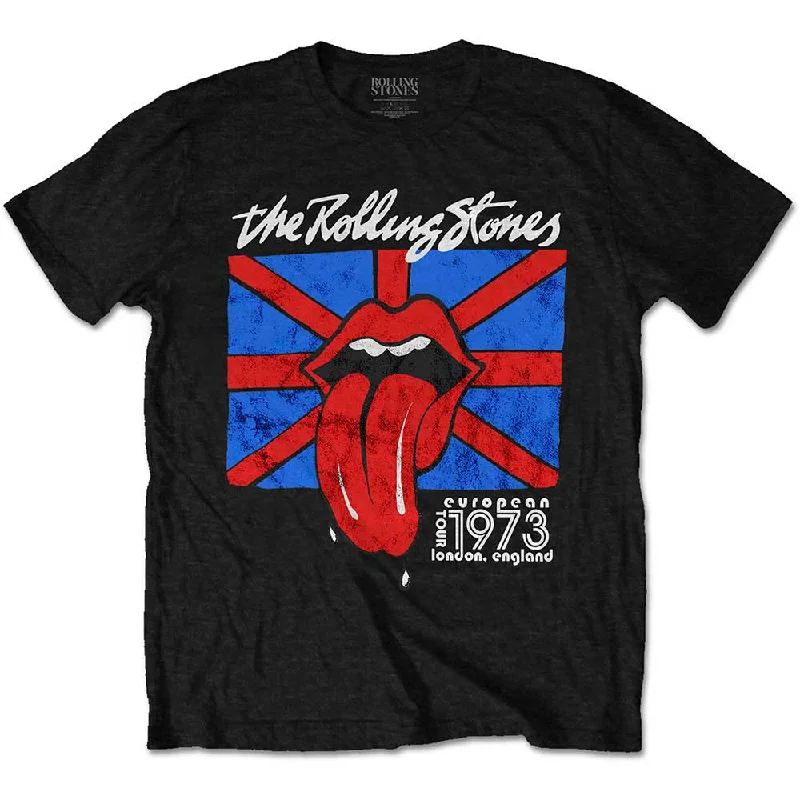 The Rolling Stones | Official Band T-Shirt | London European '73 (back print) Faux Fur Fabric Real Fur Fabric Shearling Fabric