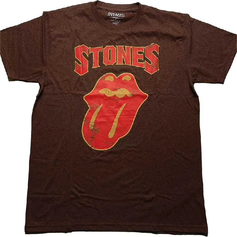 The Rolling Stones | Official Band T-Shirt | Gothic Text Collared Crew Neck Turtle Neck