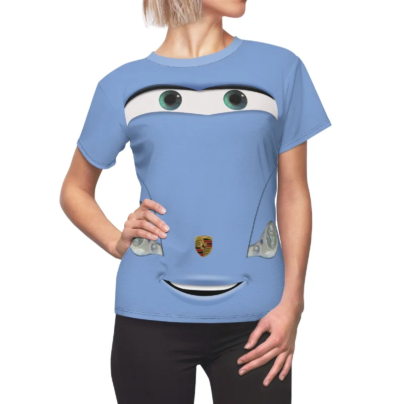 Sally Carrera Women Shirt, Disney Cars Costume Relaxed Short Sleeve Tee