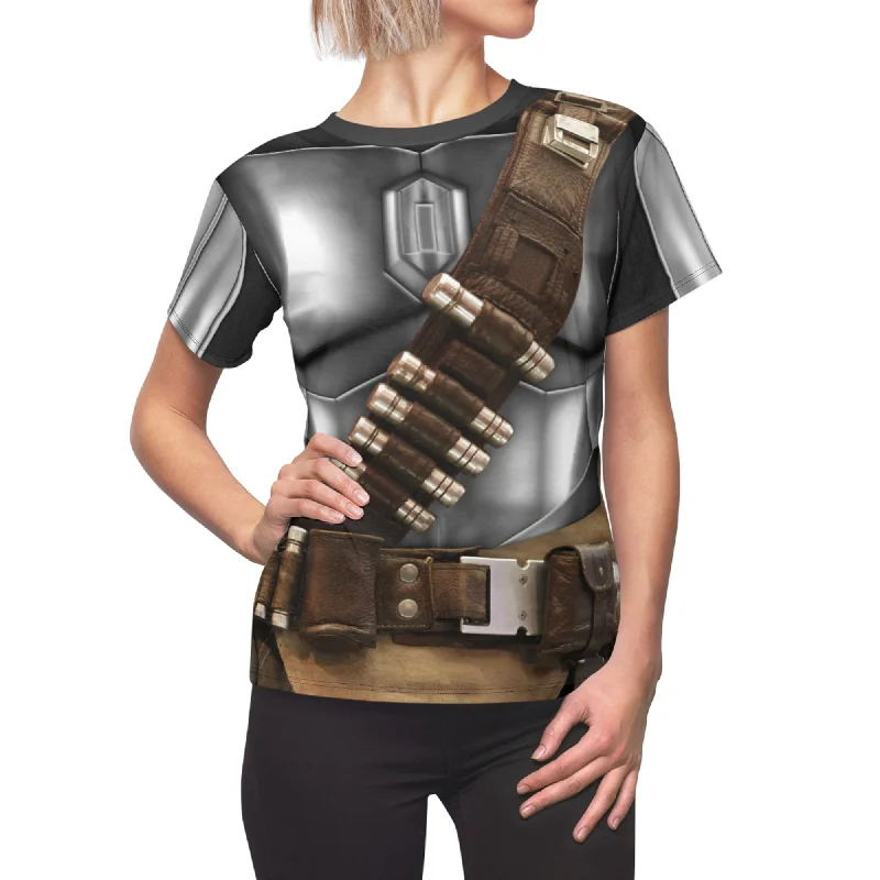 Steel Mandalorian Armor Women's Shirt Comfortable Ribbed Short Sleeve