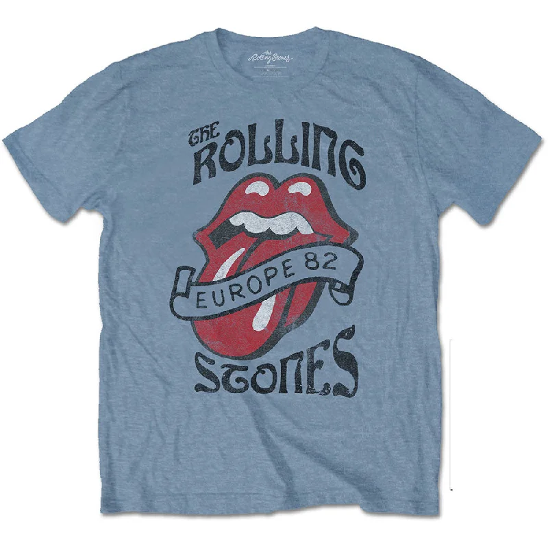 The Rolling Stones | Official Band T-Shirt | Europe '82 Tour Houndstooth Herringbone Solid