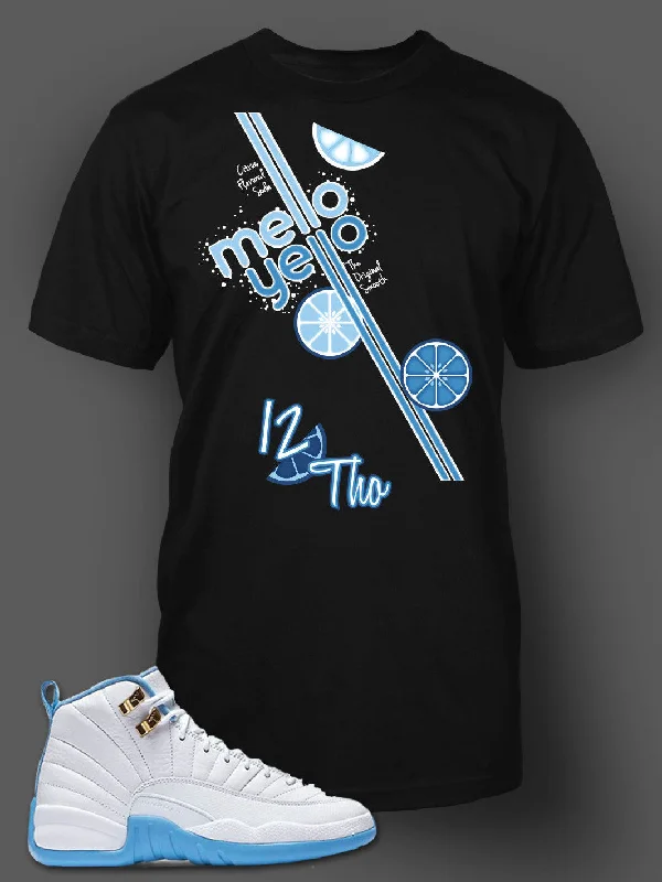 Women's Graphic T Shirt To Match Retro Air Jordan 12 Melo Shoe Classic Button-Up Short Tee