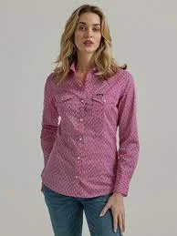 Wrangler Women's Shirt/112345407 Elegant Lace Short Sleeve