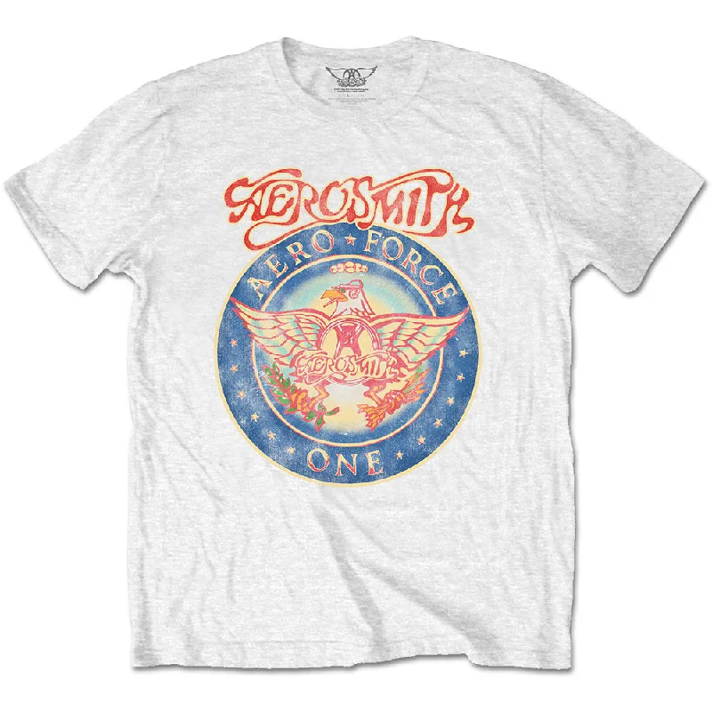 Aerosmith | Official Band T-Shirt | Aero Force Mesh Blend Leather Blend Suede Blend