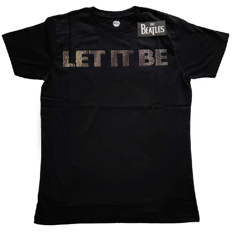 The Beatles | Official Band T-Shirt | Let It Be (Diamante) Knit Fabric Woven Fabric Fleece Fabric