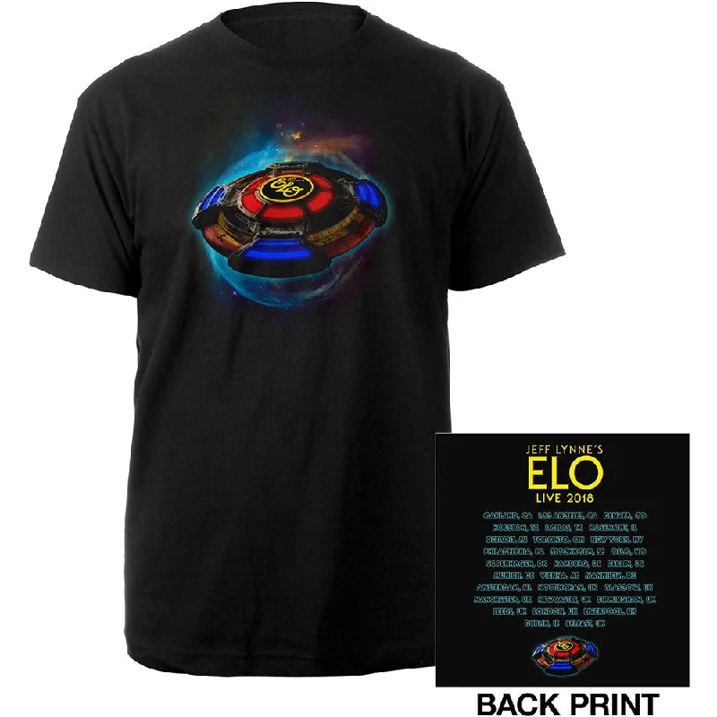 ELO | Official Band T-Shirt | 2018 Tour Logo (Ex. Tour/Back Print) Embroidered Appliqued Beaded