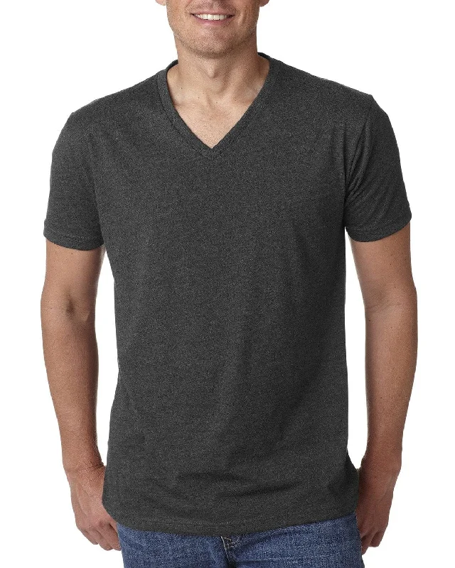 Next Level Mens Premium CVC V-Neck Tee | Charcoal Rayon Fabric Velvet Fabric Corduroy Fabric