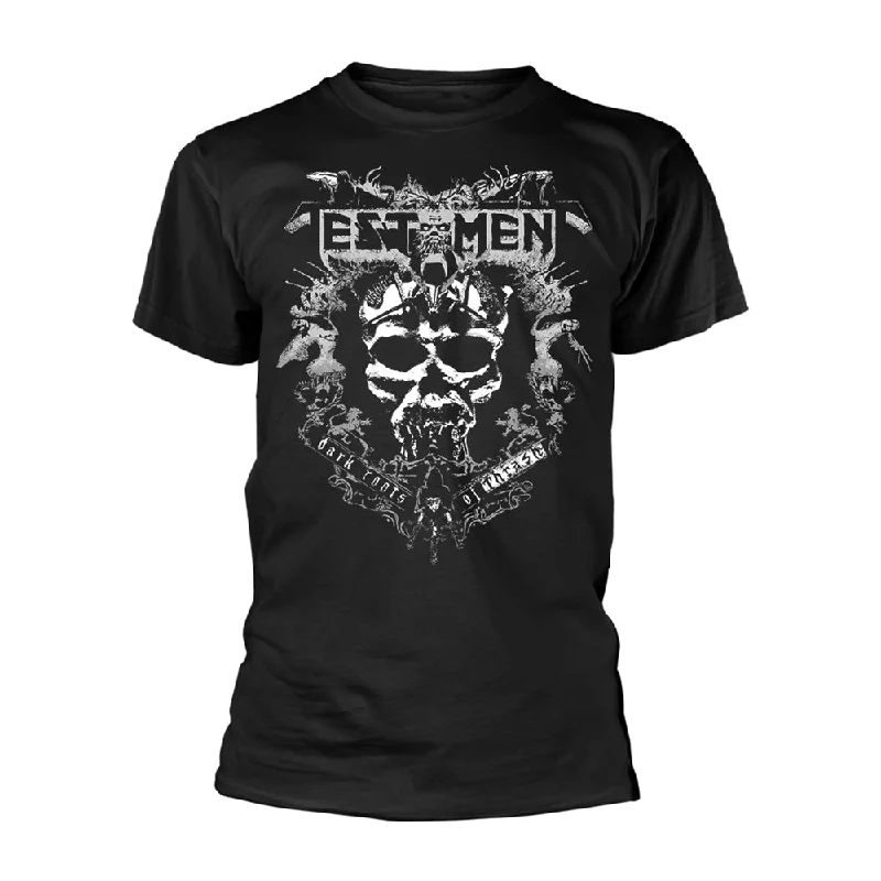 Testament Unisex T-shirt: Dark Roots Of Thrash (back print) Fleece Nylon Spandex