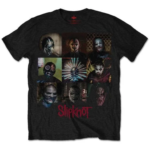 Slipknot | Official Band T-Shirt | Blocks Asymmetrical Pockets Print