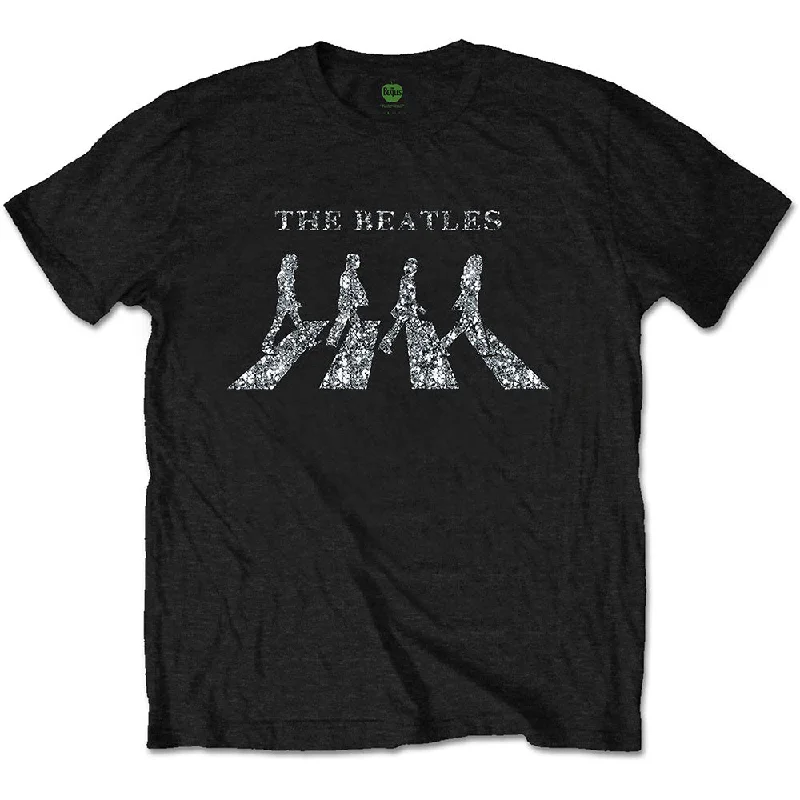 The Beatles | Official Band T-Shirt | Crossing (Diamante) Nylon Fabric Polyester Fabric Spandex Fabric