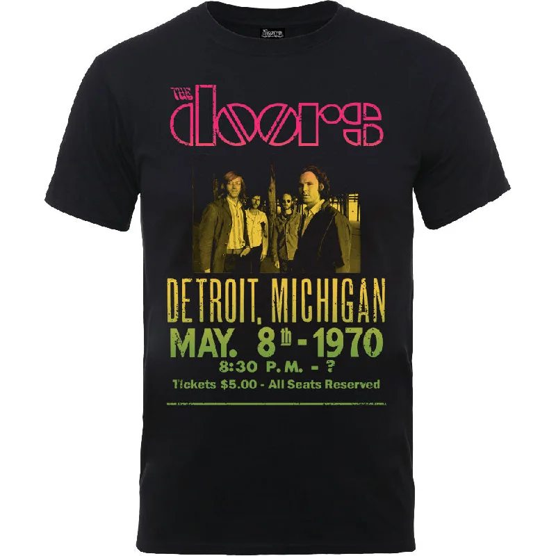 The Doors | Official Band T-Shirt | Gradient Show Poster Jersey Fabric Tulle Fabric Batik Fabric