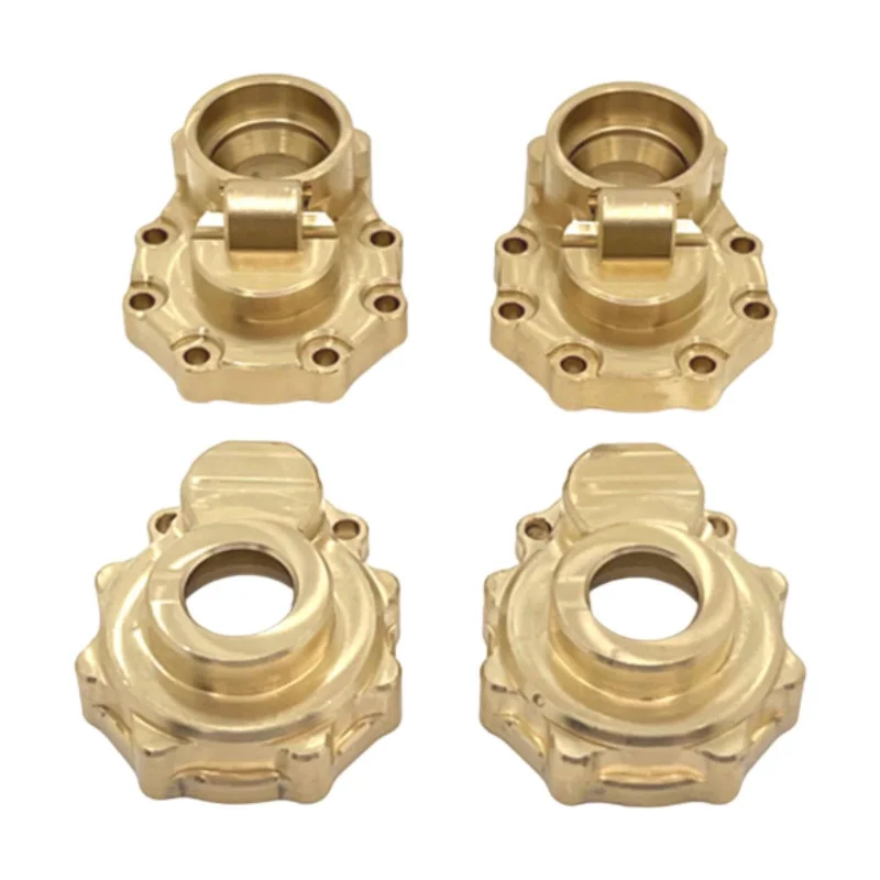 4Pcs 1/10 RC Brass Portal Cover Counter Weight Set for Wltoys 104020 Crawler Breathable Full Coverage