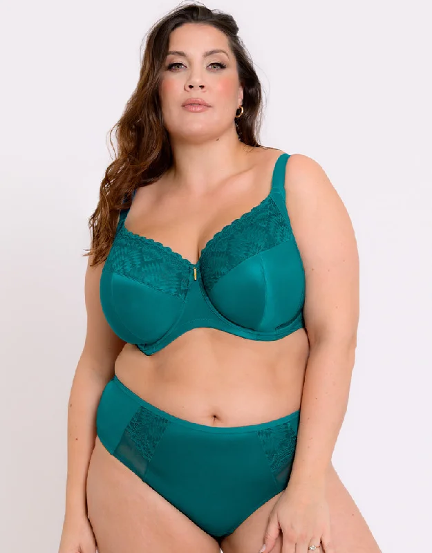 Adella Athena Full Cup Side Support Bra Teal High Support Bra