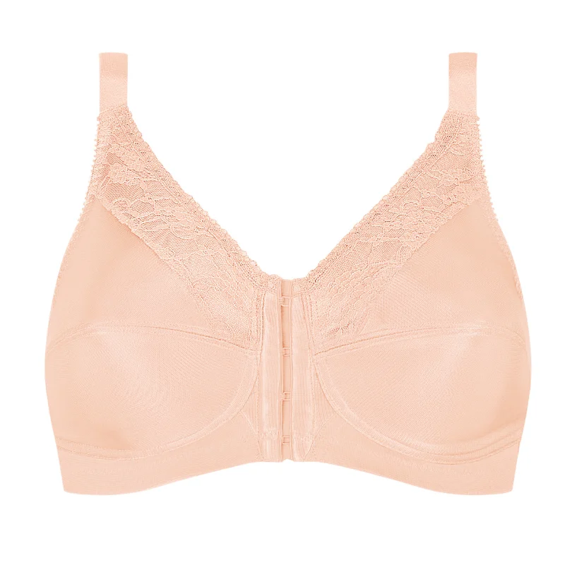 Amoena Nancy Front-Closure Mastectomy Bra Blush Seamless Push-Up Bra