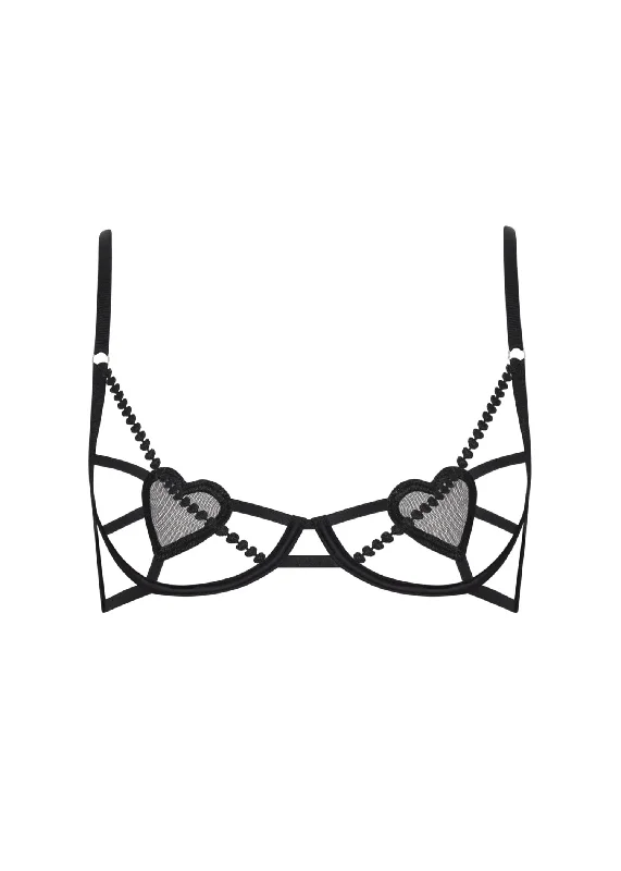 Cristabel Wired Bra (Black) Soft Mesh Bra