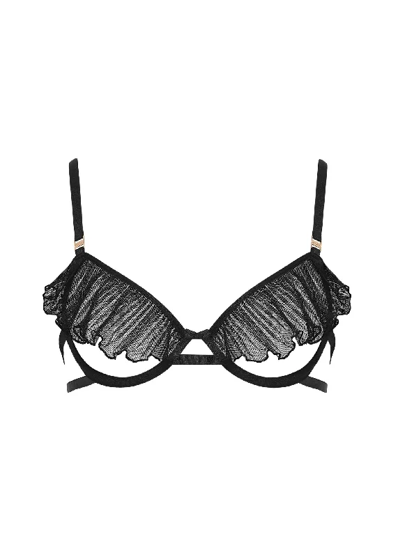 Matisse Semi-Open Wired Bra (Black) Light Seamless Bra