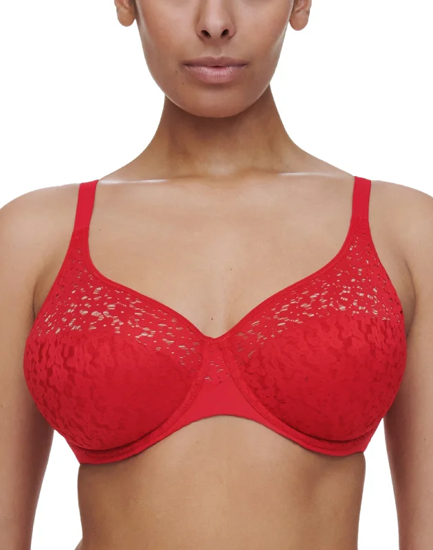 Chantelle Norah Comfort Poppy Red Smooth Unlined Bra 13F1 Adjustable Bra Straps