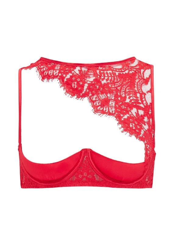 Marella Quarter Cup Bra (Red) Adjustable Back Bra